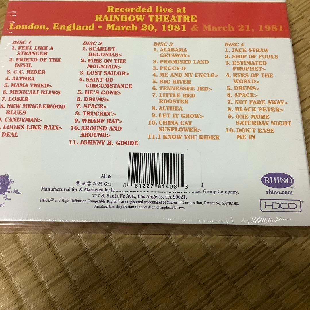 Grateful Dead Dave's Picks Vol.56 4枚組CD