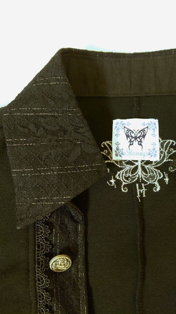 Honey 黒 クロップドジャケット h.NAOTO