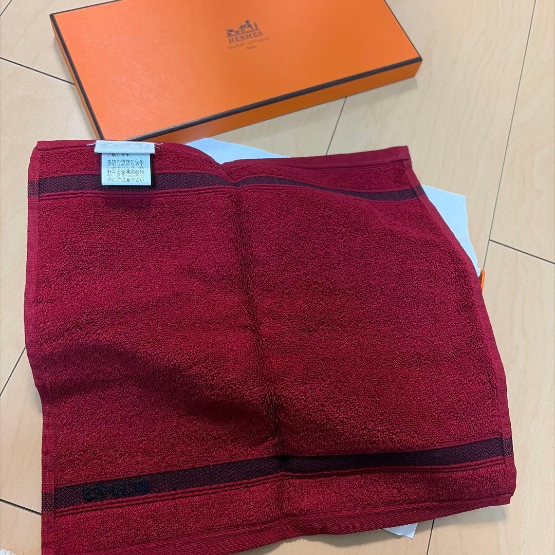 鑑定済✨　エルメス HERMES ハンドタオル ハンカチ 2点セット