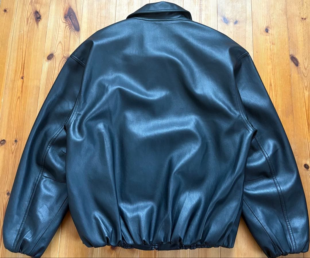 美品 ZARA フェイクレザー ボンバージャケット ブラック