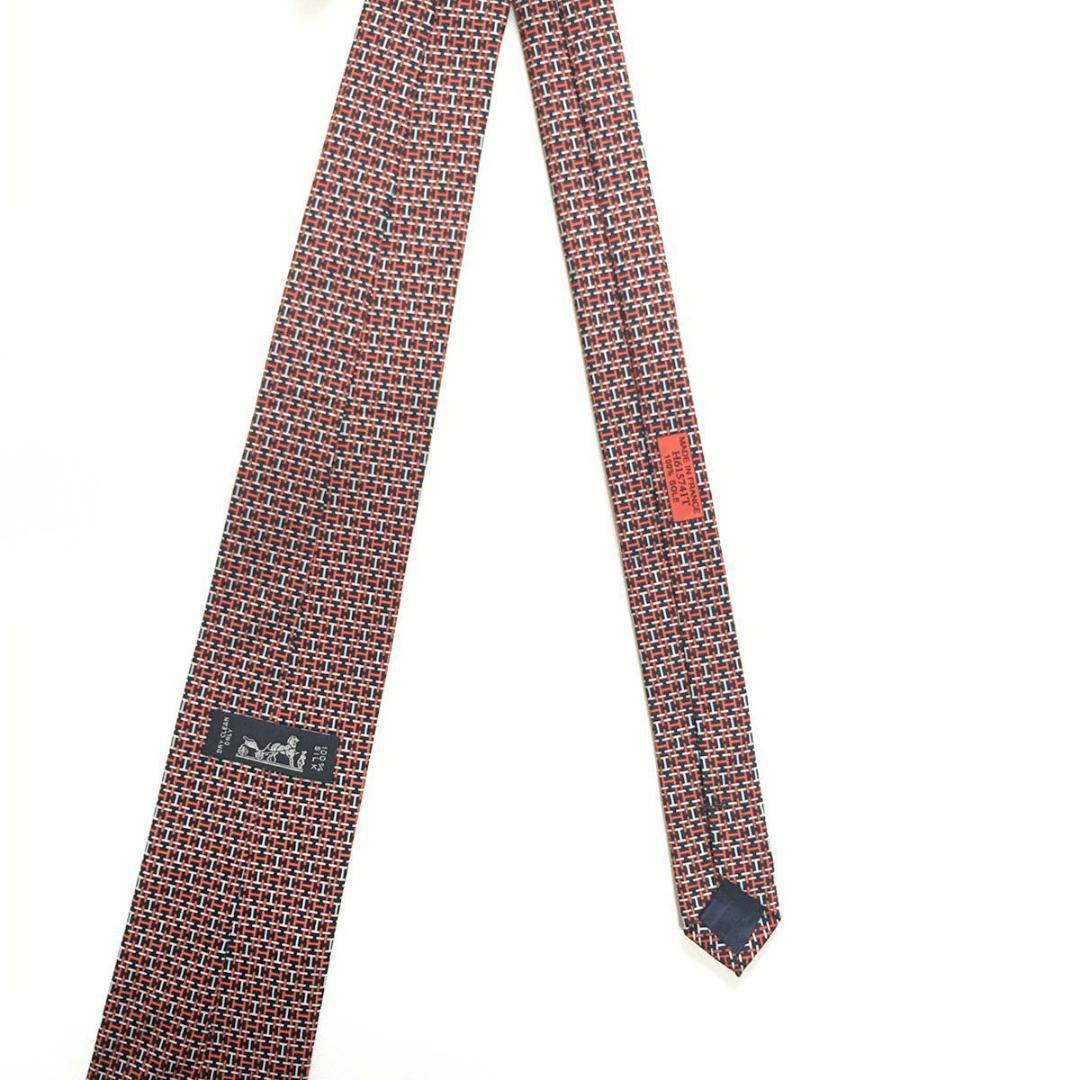 エルメス HERMES ネクタイ シルク H織りタイ ファソネH H柄